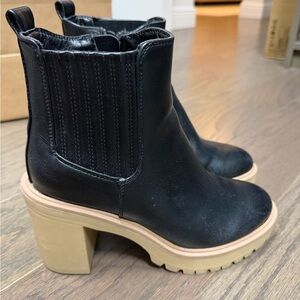 Dolce Vita Black Leather Heeled Boots